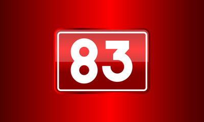 Number Red Elegant Tech Logo