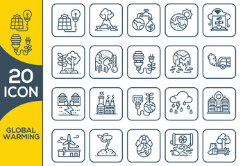 GOLOBAL WERMING ICON SET DESIGN