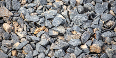Stone gravel as an abstract background.