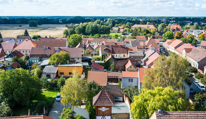 Obraz premium Stadtdraufsicht von Belitz (Brandenburg)