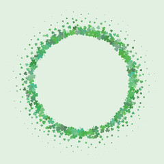 clover circle frame for St. Patrick's Day