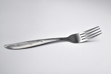 Steel fork isolated on a white background