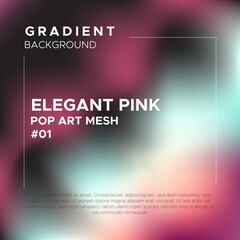 Elegant Pink Pop Art Gradient Mesh Background. Perfect for wallpaper, book cover, coaster, packaging, phone casing, brochure, flyer, poster design, wallpaper, mobile screen, website design.
