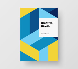 Trendy geometric hexagons postcard concept. Amazing banner design vector illustration.