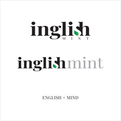 Typography logos, English mint