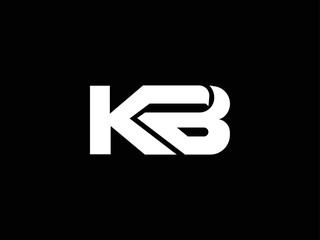 Creative Minimalist Letter KB Logo Design , Minimal BK Monogram