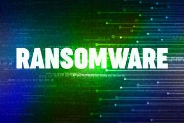 Fototapeta na wymiar 2d illustration ransomware computer virus