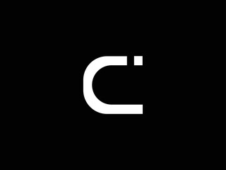 Creative Minimalist Letter CI Logo Design , Minimal IC Monogram