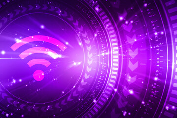 2d illustration WiFi symbol sign
