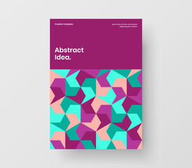 Fototapeta premium Fresh presentation A4 vector design concept. Abstract geometric shapes annual report template.