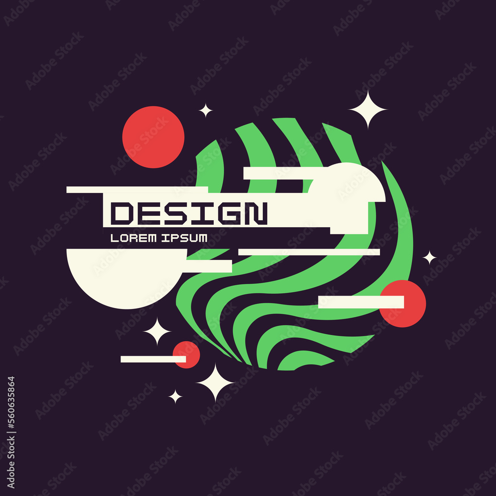 Poster composition with geometric shapes. abstract background for design.