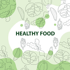 Vector hand drawn healthy food illustration. vintage style. Retro sketch background