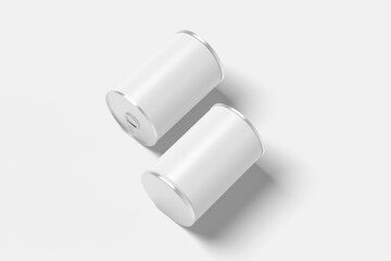 Two Tin Can Mockup isolated Perspective View