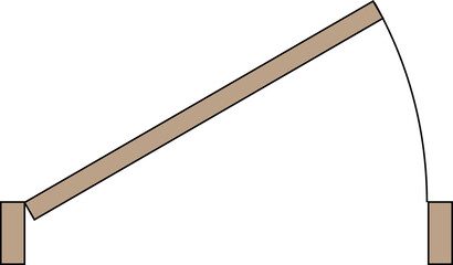 Door for floor plan top view. Colored Architectural PNG element. Icon for interior project. Door for scheme of apartments. Construction symbol, graphic design element, blueprint, map