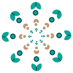 flower ornament, floral ornament, decorative design element