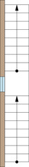 Stair for floor plan top view. Architectural element for scheme of apartments. Stairway icon and wall for interior project. PNG Construction symbol, graphic design element, blueprint