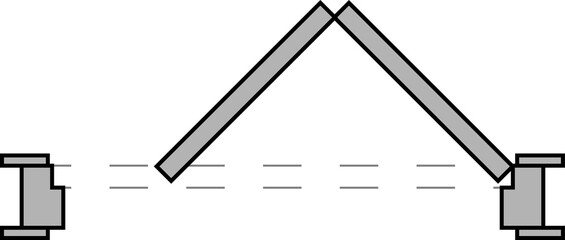 Door for floor plan top view. Architectural element for interior project. Door for scheme of apartments. Construction symbol, graphic design element, blueprint, map.. PNG