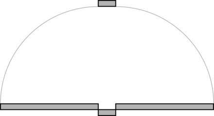 Door for floor plan top view. Architectural PNG element. Icon for interior project. Door for scheme of apartments. Construction symbol, graphic design element, blueprint, map