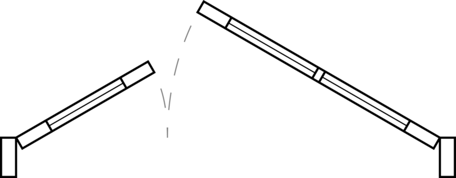 Door for floor plan top view. Architectural PNG element. Icon for interior project. Door for scheme of apartments. Construction symbol, graphic design element, blueprint, map - Powered by Adobe