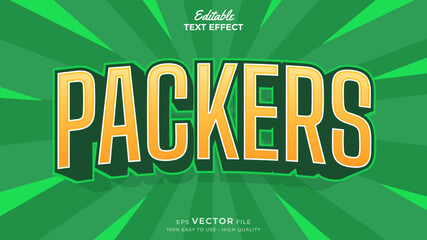 Editable Text Effects for American Football Sports Events Team