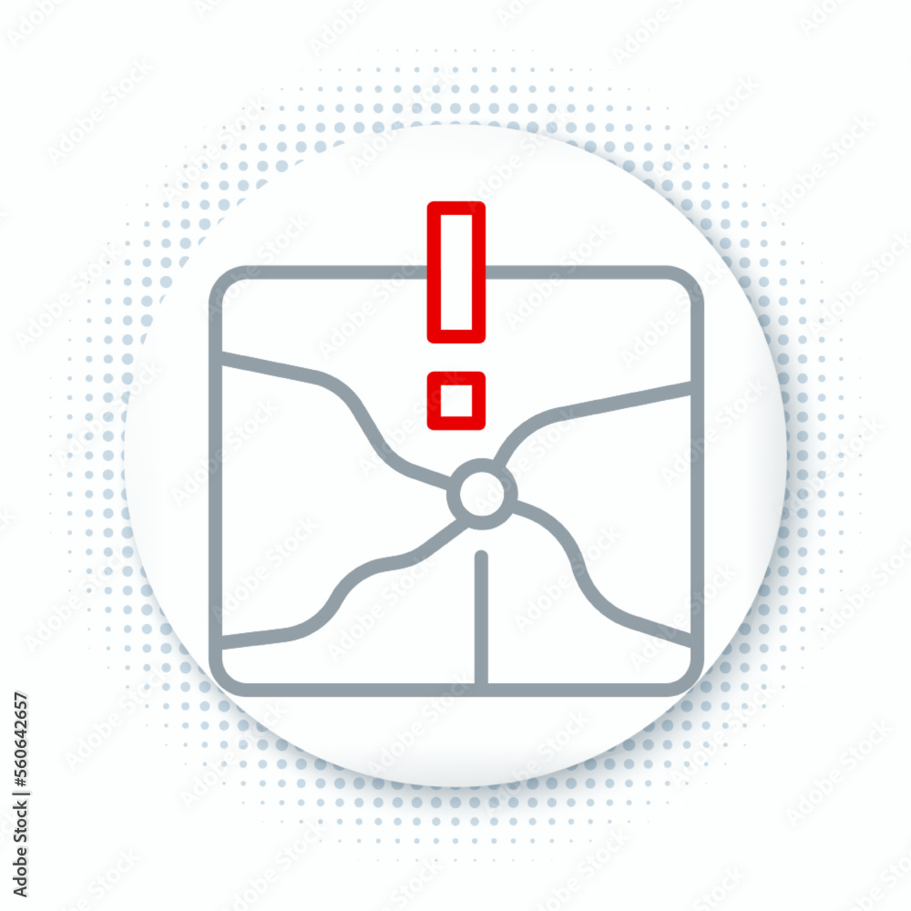 Poster line intersection point icon isolated on white background. colorful outline concept. vector