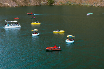Fototapeta premium boat on the river