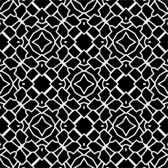 Vector pattern in geometric ornamental style. Black and white color.Seamless pattern.