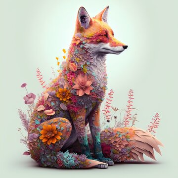 Fox Baby Cartoon Dreamlike