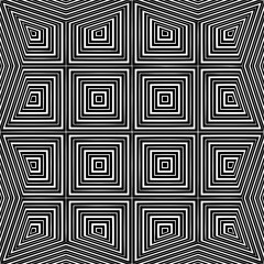 Vector pattern in geometric ornamental style. Black and white color.Seamless pattern.