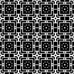 Vector pattern in geometric ornamental style. Black and white color.Seamless pattern.