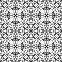 Vector pattern in geometric ornamental style. Black and white color.Seamless pattern.
