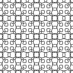 Vector pattern in geometric ornamental style. Black and white color.Seamless pattern.