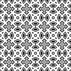 Vector pattern in geometric ornamental style. Black and white color.Seamless pattern.