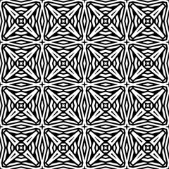 Vector pattern in geometric ornamental style. Black and white color.Seamless pattern.