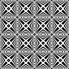 Vector pattern in geometric ornamental style. Black and white color.Seamless pattern.