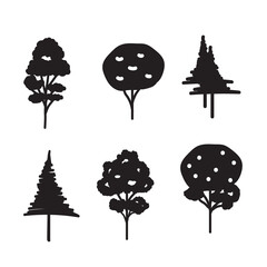 	
Tree Silhouette Illustration Set