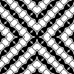 Vector pattern in geometric ornamental style. Black and white color.Seamless pattern.