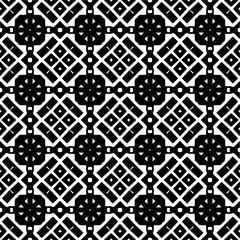 Vector pattern in geometric ornamental style. Black and white color.Seamless pattern.