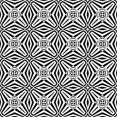 Vector pattern in geometric ornamental style. Black and white color.Seamless pattern.