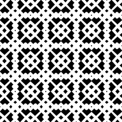 Vector pattern in geometric ornamental style. Black and white color.Seamless pattern.