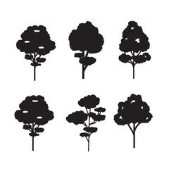	
Tree Silhouette Illustration Set