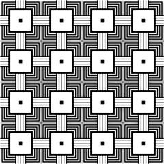 Vector pattern in geometric ornamental style. Black and white color.Seamless pattern.