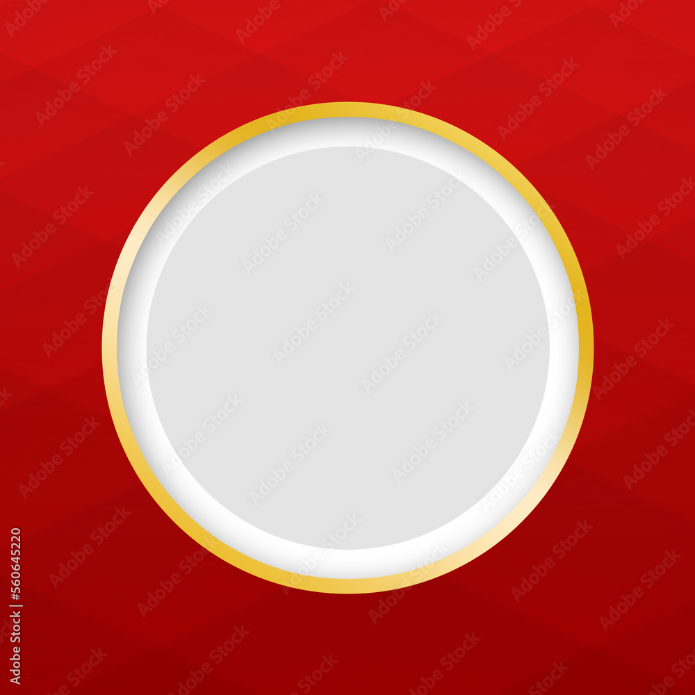 Poster red circle frame with transparant background