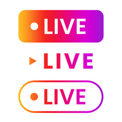 live icon for social media live