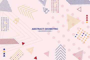 Abstract colorful geometric background in flat design
