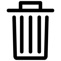 trash can vector icons isolated sign symbol vector illustration - high quality black style vector icons
