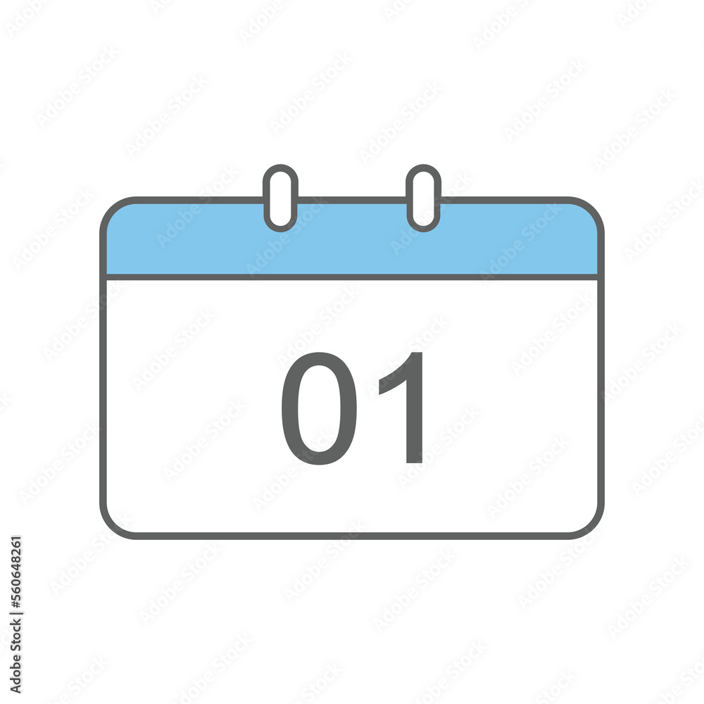Poster calendar icon illustration. suitable for schedule icon. icon related to project management. flat lin