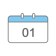 Calendar icon illustration. suitable for schedule icon. icon related to project management. Flat line icon style. Simple vector design editable
