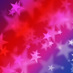 Stars and stripes bokeh background. Absratct background.