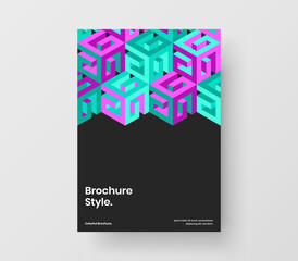 Abstract geometric pattern postcard illustration. Simple book cover vector design template.